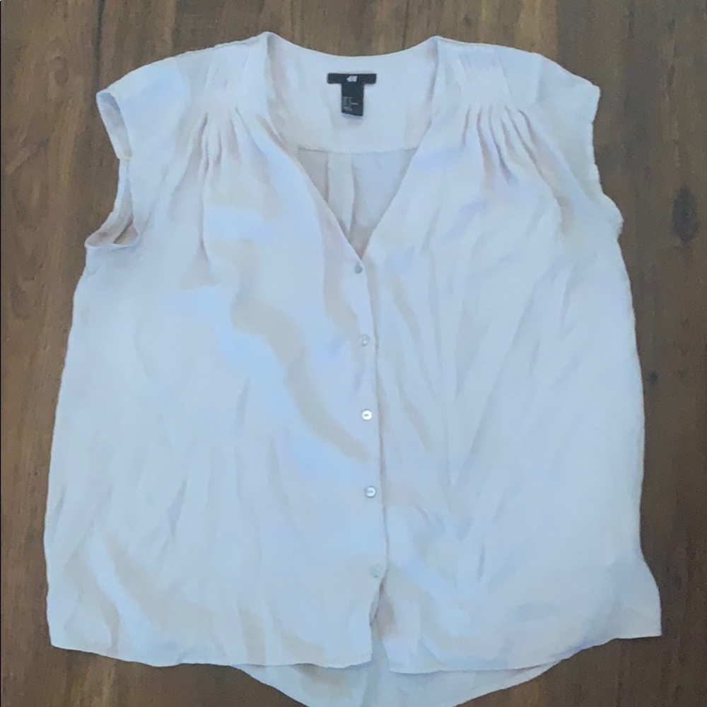 Blush button up blouse